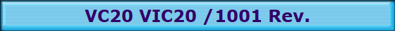 VC20 VIC20 /1001 Rev.